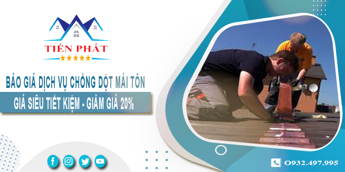 Báo giá dịch vụ thợ chống dột mái tôn tại Đồng Nai - Giảm 20%