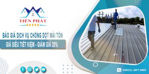 Báo giá dịch vụ thợ chống dột mái tôn tại Vũng Tàu - Giảm 20%